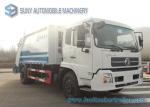 Dongfeng 6 Speed Rear Load Garbage Trucks 2 Axle Truck With 3 Passenger