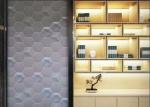 200*230mm Decorative Bathroom Floor Tiles , Hexagon Blue Ceramic Tile