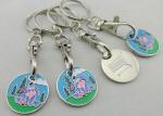Customized Iron, Copper, Zinc Alloy Animal Trolley Coin, Shopping Trolley Token