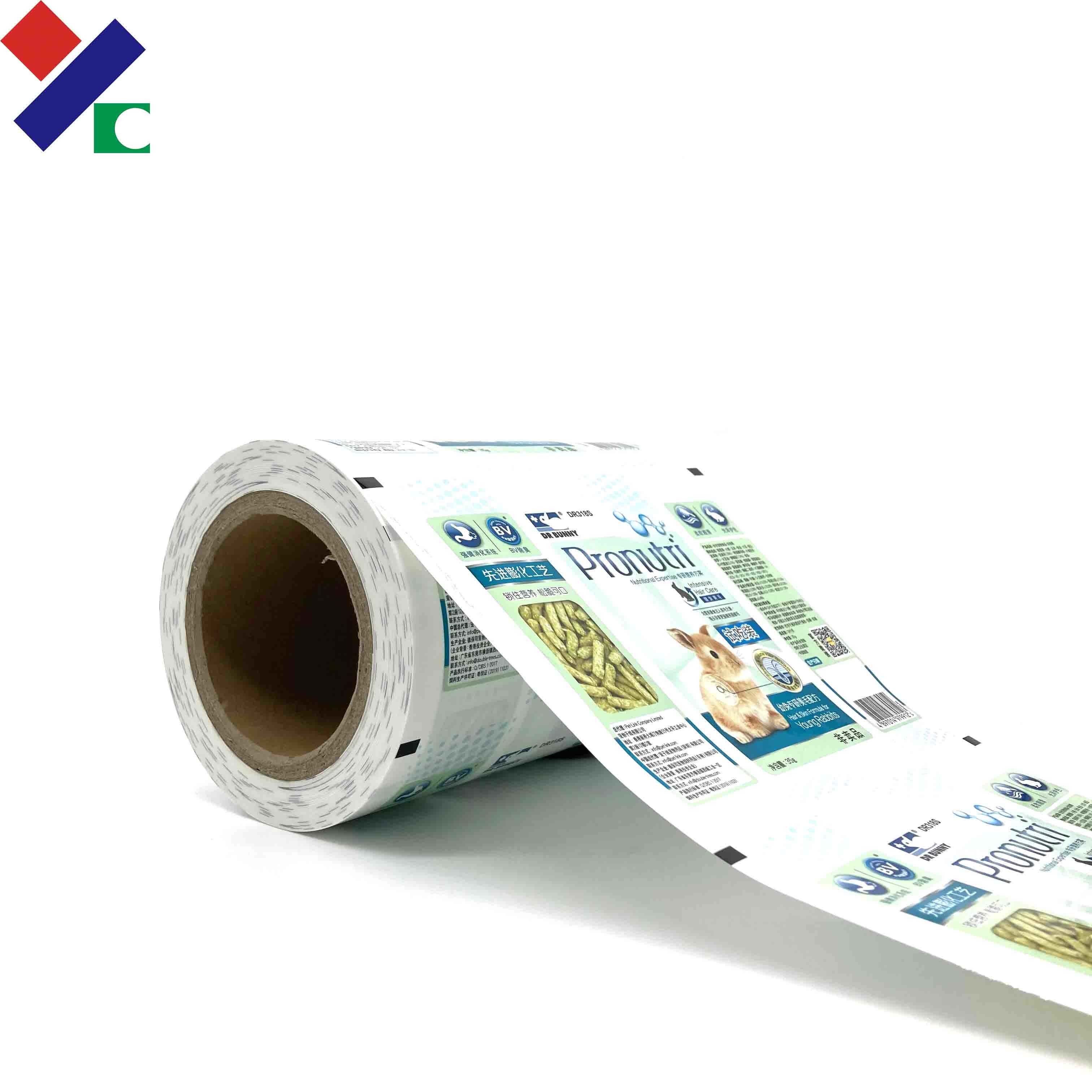 Laminated Printed Food Packaging Film Roll 76mm Core 30 Micron
