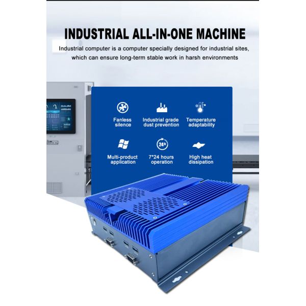 High-Performance Industrial Embedded Computer Fanless PC Intel Core I5-4200U Dual DDR4 RAM Support Dual Gigabit LAN Legacy