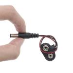9V Battery Snap Clip Connector To DC Male 5.5mm/2.1mm Plug Power Cable for