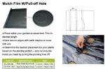 Weed Control Mulch Film, Agriculture Vegetable Black PE Films, 5 Holes