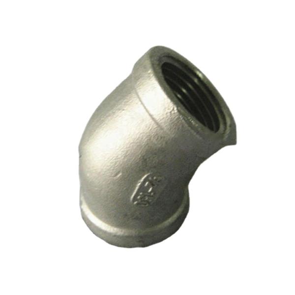 Customized 45 Degree Elbow Internal Thread Malleable Stainless Steel Pipe Fittings