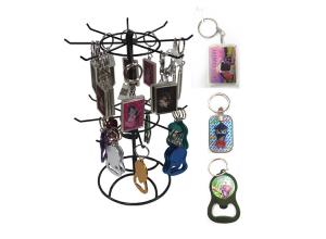 China Zinc Alloy 3D Acrylic Keychains / Key Rings With OEM Paper Card Bag wholesale