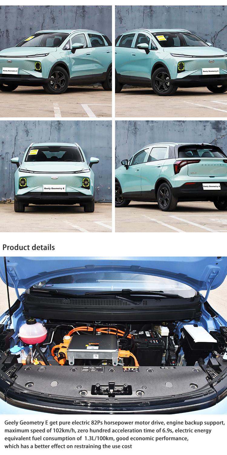 Auto Used Geely Car 401km Compact SUV Hybrid Vehicles Geometry E