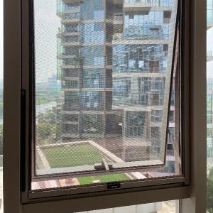 China Black Roller Screen Door With 1.2mm Frame Thickness Fiberglass Mesh wholesale