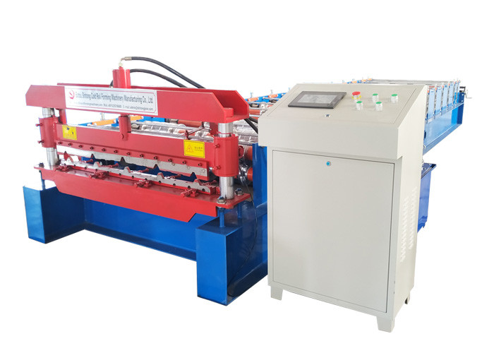 Aluminium Color Steel Roll Forming Machine , 1050 Model Roofing Sheet Making Machine