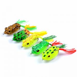 China 5 Colors  5.70CM/14g Frog Lure Mullet Snakehead Fish Bait Longer Shot Fishing Lure wholesale