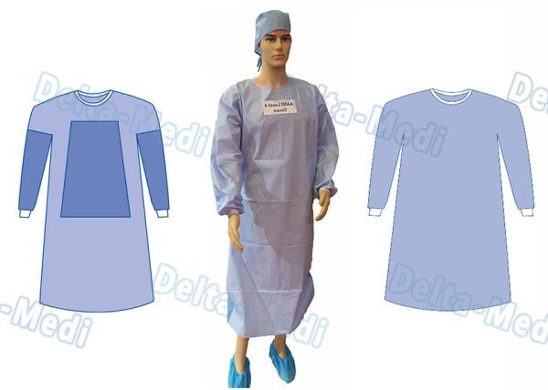 AAMI Level 4 Disposable Doctor Gowns , Disposable Theatre Gowns With 4 Waist