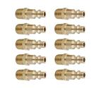Industrial Type D 1/4 Inch NPT Brass Tee Fitting For Air Hose