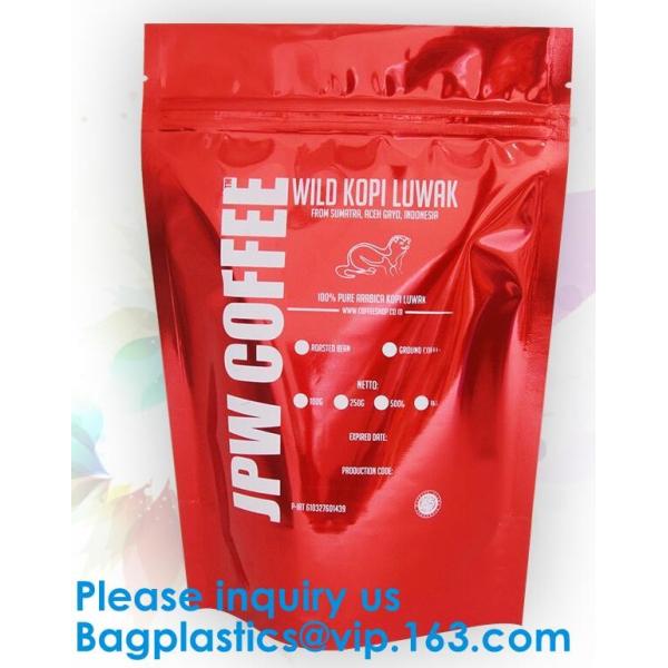 Custom Print Biodegradable Foil Packaging Soft Zipper Stand Up Bottom Gusset Plastic Drinking Pouches Bags With Straws