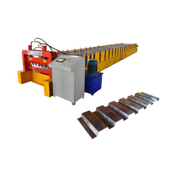 914mm Galvanized Steel Deck Roll Forming Machine Hydraulic Cutting