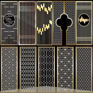 China Light Custom Room Divider Screens Modern Luxury Stainless Steel Room Partition wholesale