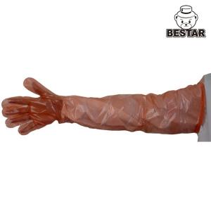 China 29X83 Extra Long Polyethylene Disposable Gloves For Veterinary on sale