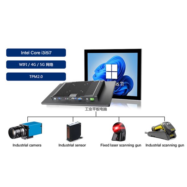 Wall Mount Android Industrial All-In-One PC Touch Screen Panel 10-Point Touch 1 Year Warranty Multi-size for Factory Automation