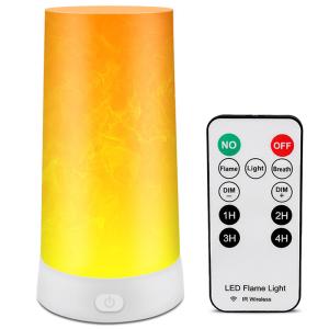 China Dimmable Rechargeable Led Magnet Flame Light Dc 5v Remote Control Flame Table Lamp wholesale