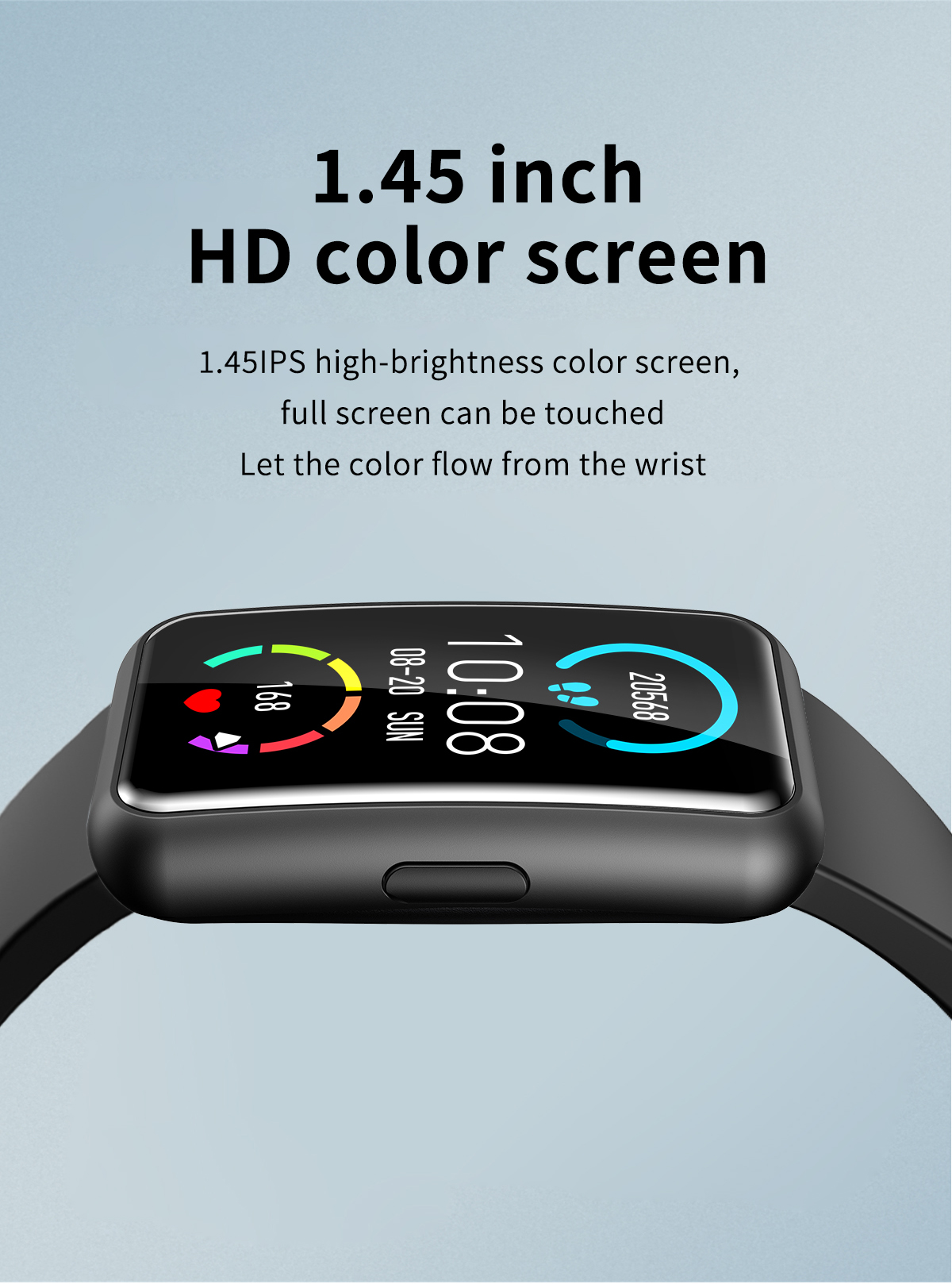 Rectangular IPS 172*320 Full Touch Smartwatch With Alarm Remind