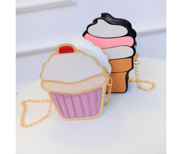 Korean version of the summer new personalized fashion ice cream cake bag casual