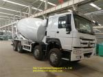 12m3 Concrete Self Loading Mixer Truck 371hp Sinotruk Howo 8x4 Euro II