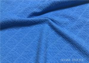 China Stretch Textile Swimwear Knit Fabric , Textured Jacquard Matt Activewear Fabrics Yard wholesale