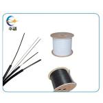 1/2/4 Cores FTTH Fiber Drop Cable Black LSZH With Messenger Steel / FRP Strength