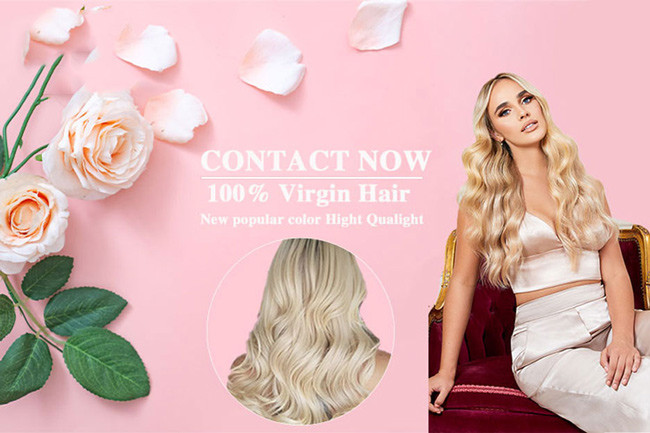 Ombre Tape In Human Hair Extensions Natural Looking Double Sided Blonde