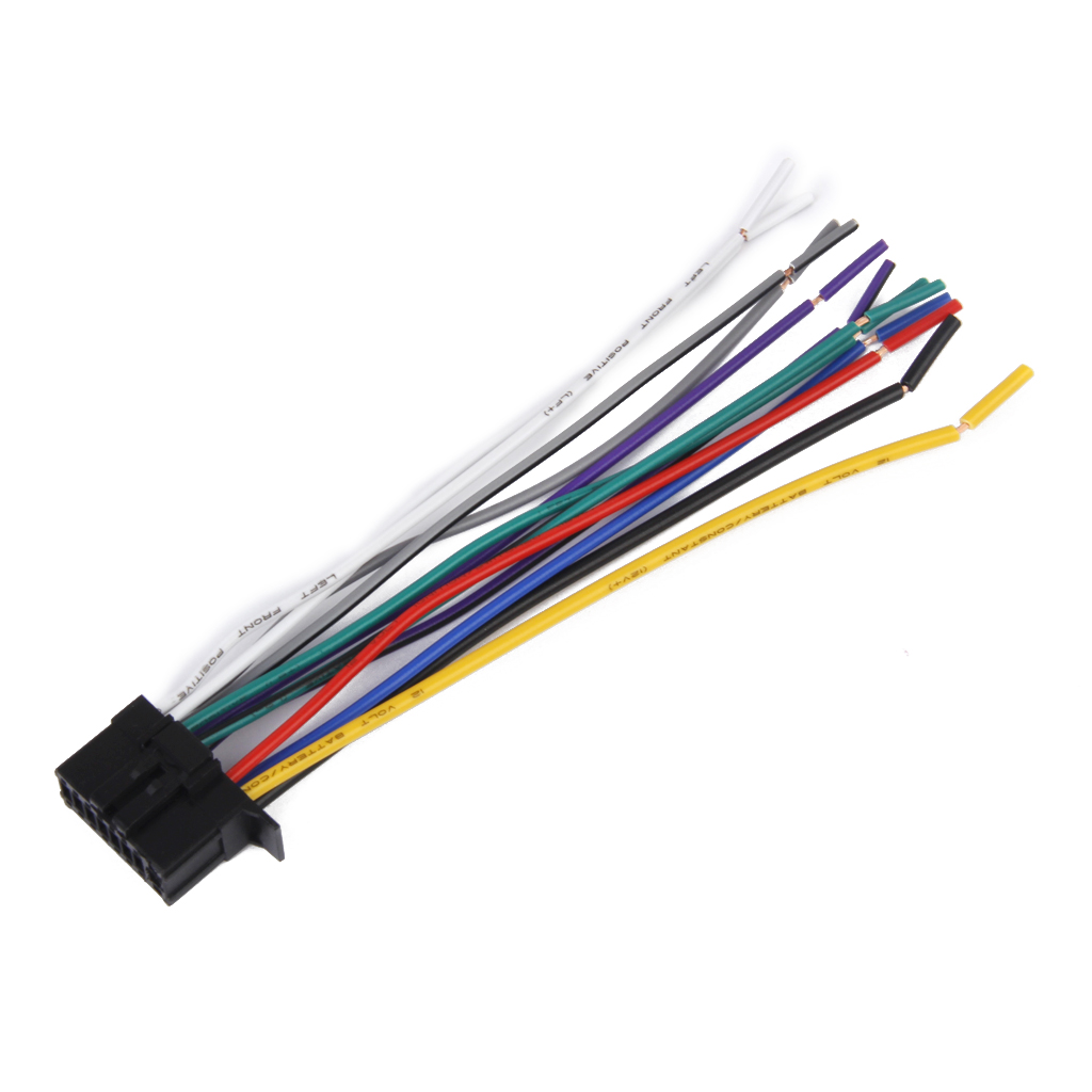 Replacement 16Pin Radio Wire Harness Audio Connector Line for Cars Speaker