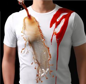 China QUICK DRY Aldults Nano Tech T Shirts / Stain Repellent T Shirt 100% Cotton wholesale