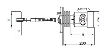 high temperature thread type rotary paddle level switch