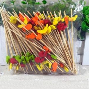 China Biodegradable Decorative Bamboo Cocktail Party Skewer Bamboo Cocktail Picks wholesale