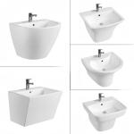 Slowly Toilet Seat Cover Pedestal Hand Wash Basin for Fancy Dining Room