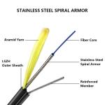 G657A LSZH Aerial Figure 8 Drop Indoor Outdoor Armored Fiber 2-4 Core
