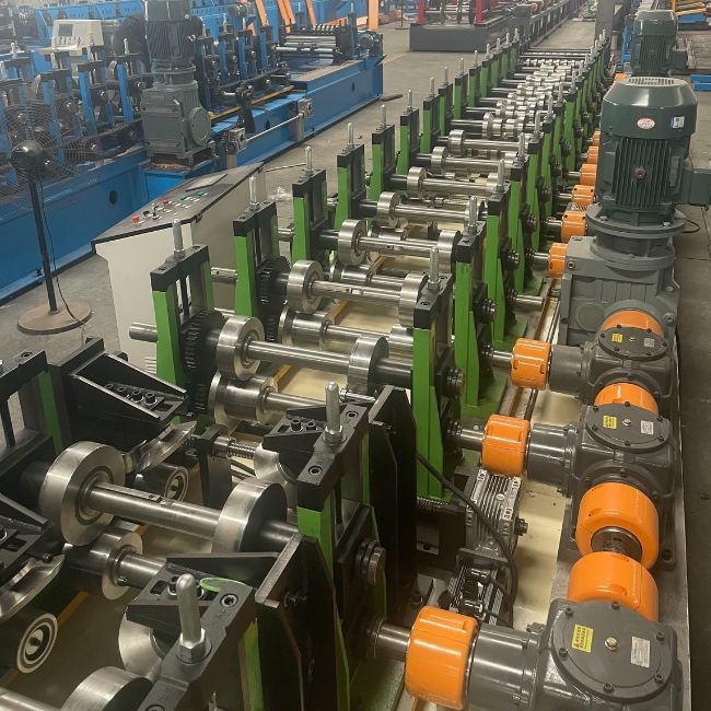 High Speed Steel Shutter Door Guide Rail Roll Forming Machine With 12stands Roller Station