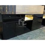 Blue Mdf Glass Smoke Display Showcase Shop Interior Design