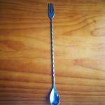 Stainless Steel Cocktail Twist Bar Spoon , Drink Mixing Spoon Customer Logo