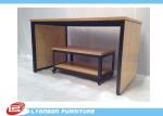 Eco Friendly Durable MDF Metal Display Tables With LOGO Sticker ISO Certificate