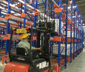 China Powder Coated Radio Shuttle Racking System For Cold Storage / Food Production wholesale