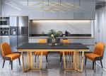 Stylish Luxury Marble Dining Table , Marble Top Table With Metal Legs