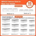 Food Storage Containers With Lids Airtight Freezer Containers Leakproof Plastic