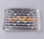 Silver Color 1800ml Aluminium Foil Food Container Multiple Compartment