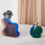 5mm Thickness Modern Acrylic Flower Vase , custom Color Acrylic Stands For