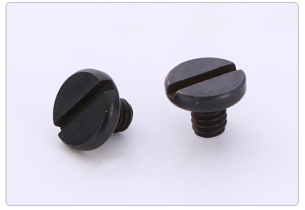 Black Zinc Plated Steel Big Fillister Head Slotted Drive Screws GB833 Round Head