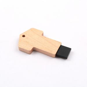 China Maple Wooden USB Flash Drive Key Shaped Fast Reading 64GB 128GB 256GB on sale