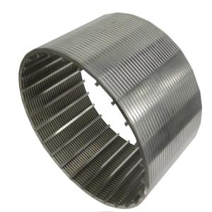 China Mill Grade Aisi 304 316 Stainless Steel Wedge Wire Filter For Pump Equipment wholesale