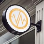 Customized Hanging Lightbox Sign Round 50cm-120cm Outdoor Double Sided
