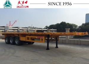 China Durable 40 FT 3 Axles Flatbed Trailer For Bulk Cargo Transport wholesale