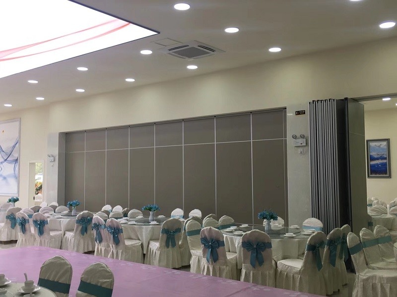 Soundproof Operable Wall Movable Partition Room Divider Polyester Fiber Board Interior Decorate