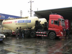 China Warning System Bulk Cement Truck 12 Tires With Reflecting Mark Safety wholesale