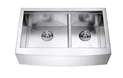 Double Apron Front Farmhouse Stainless Steel Kitchen Sink Undermount Handmade